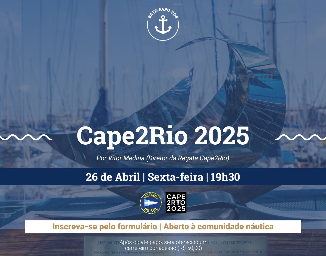 É nesta sexta-feira (26). Participe do Bate-Papo VDS: Cape2Rio 2025