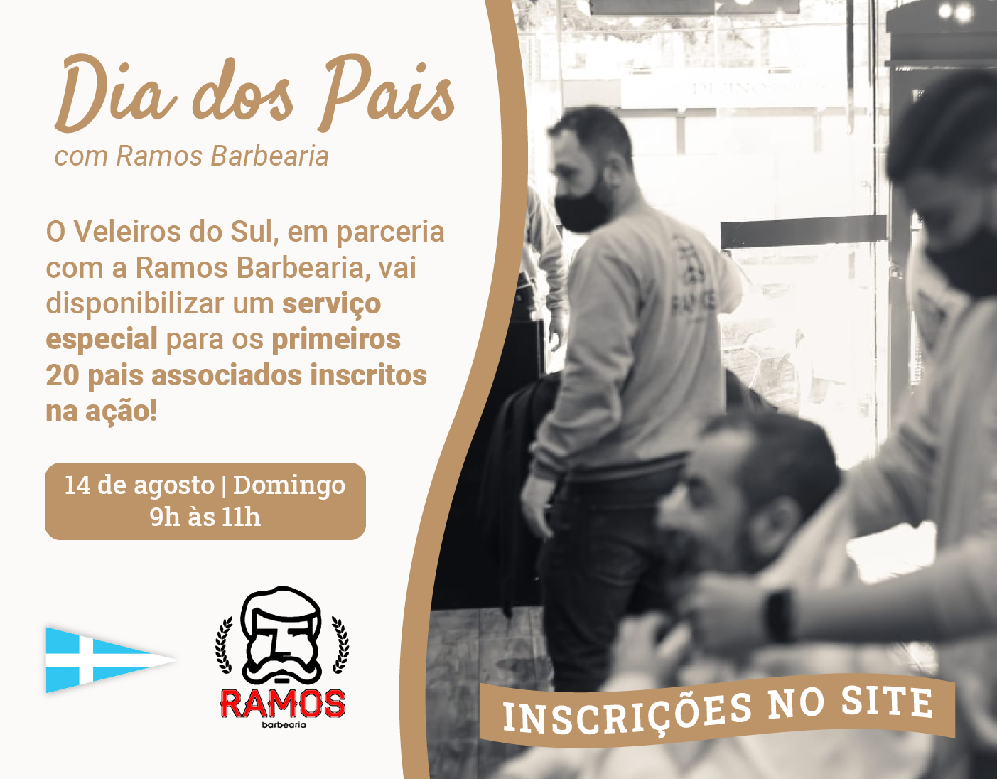 VDS promove ação de Dia dos Pais em parceria com a Ramos Barbearia! Inscrições são limitadas!