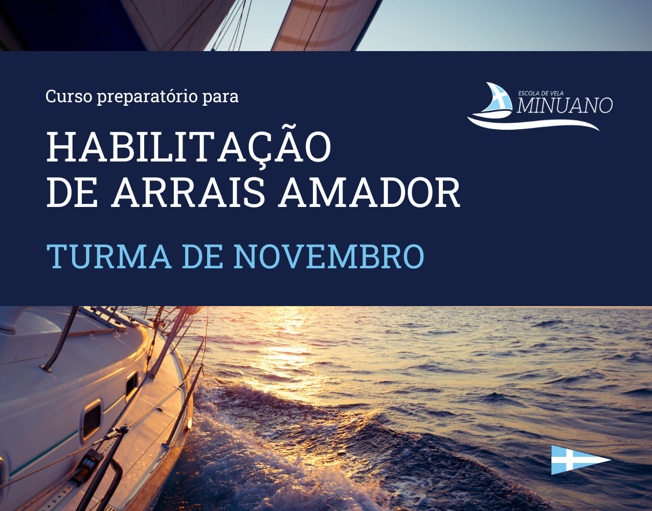 Curso preparatório para habilitação de Arrais Amador - Turma de Novembro. Inscreva-se!