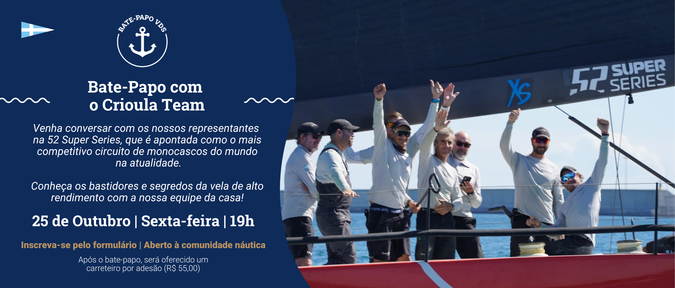 Bate-papo Náutico VDS: Crioula Team e a 52 Super Series