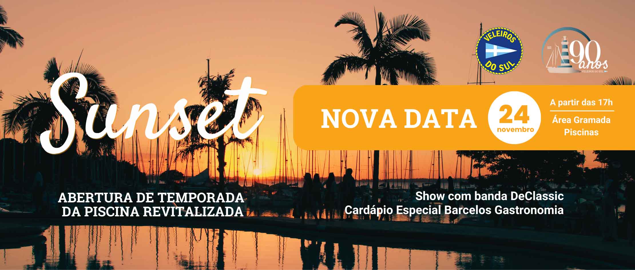 Nova data! Sunset de abertura da temporada de piscinas será no próximo domingo (24)