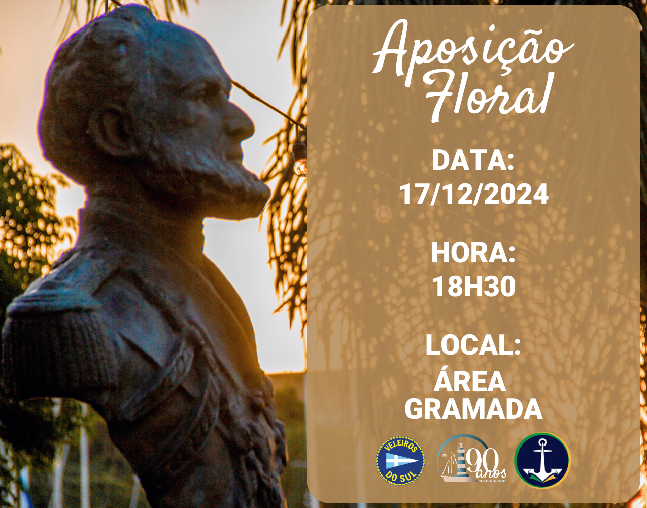 É hoje! Veleiros do Sul e Marinha do Brasil realizarão Aposição Floral nesta terça-feira (17). Participe!